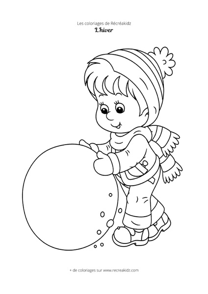 Coloriage hiver maternelle