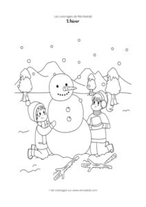 Coloriage hiver pour enfant