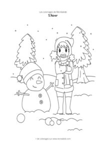 Coloriage hiver rigolo