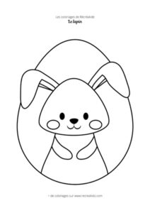 Coloriage lapin enfantin