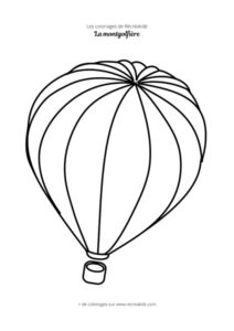 Coloriage montgolfière simple