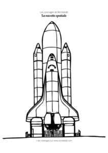 Coloriage navette spatiale facile