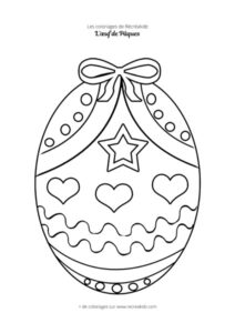 Coloriage œuf de Pâques facile
