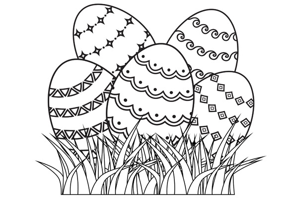 Coloriage œuf de Pâques gratuit