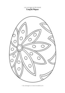 Coloriage œuf de Pâques maternelle