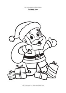 Coloriage Père Noël facile