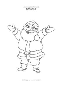 Coloriage Père Noël maternelle