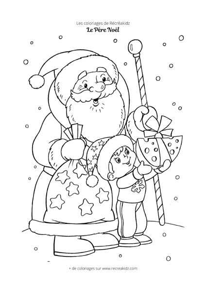 Coloriage Père Noël pour enfant