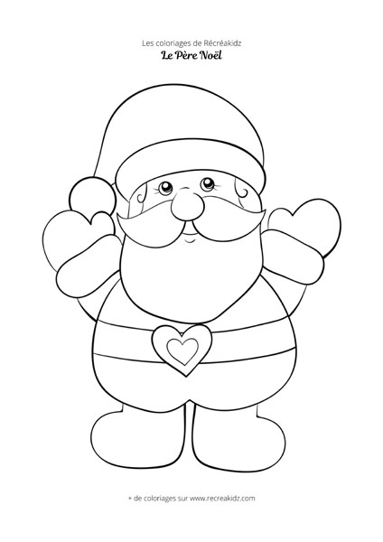 Coloriage Père Noël simple