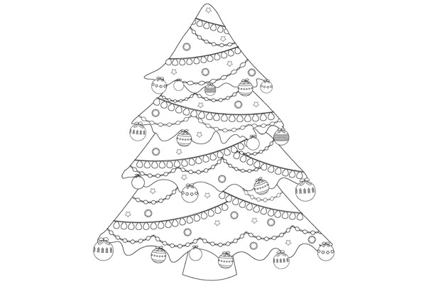 Coloriage sapin de Noël à imprimer