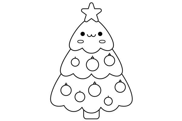 Coloriage sapin de Noël gratuit