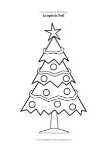 Coloriage sapin de Noël maternelle