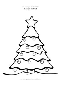 Coloriage sapin de Noël pour enfant