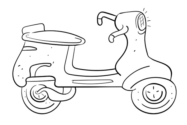 Coloriage scooter gratuit