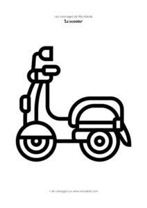 Coloriage scooter maternelle