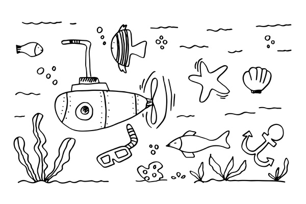 Coloriage sous-marin gratuit