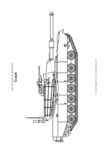Coloriage tank réaliste