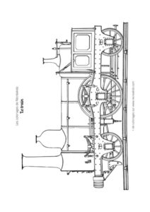 Coloriage train ancien