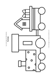 Coloriage train jouet