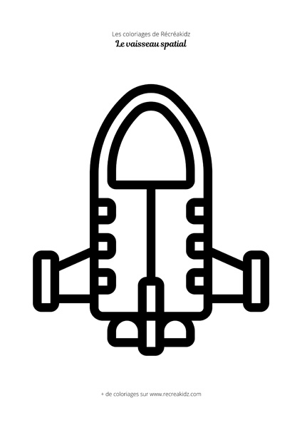 Coloriage vaisseau spatial facile