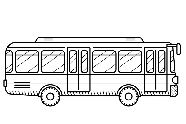 Dessin bus à colorier