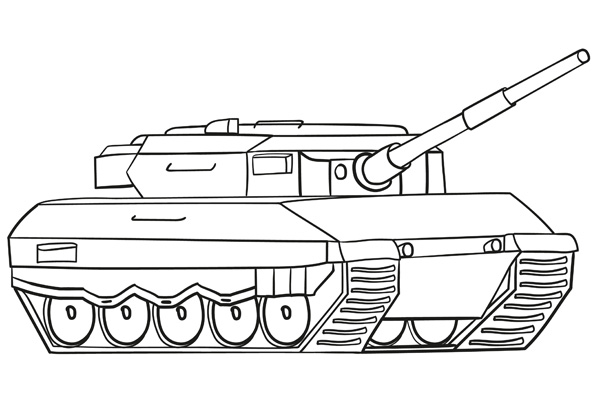 Dessin tank à colorier