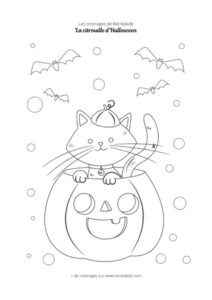 Coloriage citrouille d'Halloween pour le CP