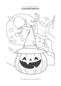 Coloriage citrouille d'Halloween maternelle