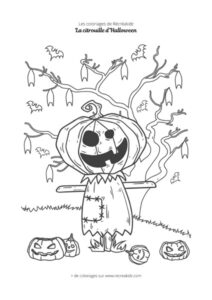 Coloriage citrouille d'Halloween pour enfant