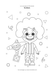 Coloriage clown Halloween