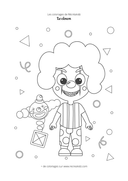 Coloriage clown Halloween