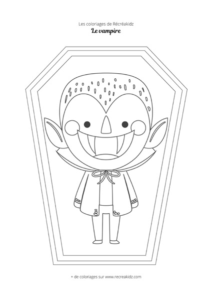 Coloriage vampire maternelle