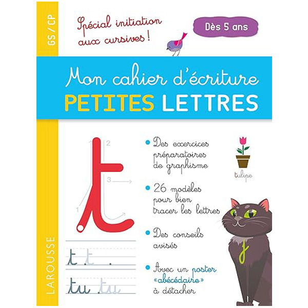 Mon cahier d'écriture Petites Lettres grande section maternelle