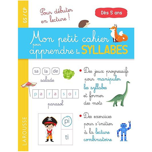Mon petit cahier pour apprendre les syllabes