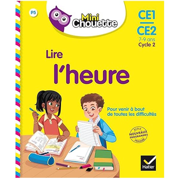 Livre lire l'heure CE1 - CE2 Hatier Mini Chouette