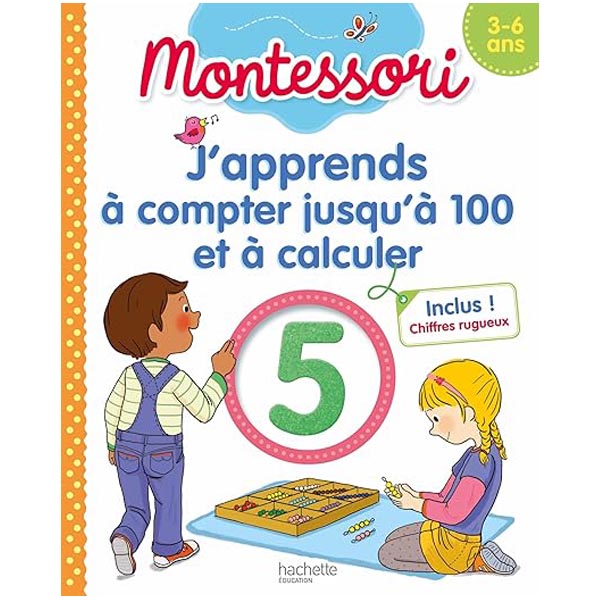 Livre montessori j'apprends à compter jusqu'à 100 et à calculer