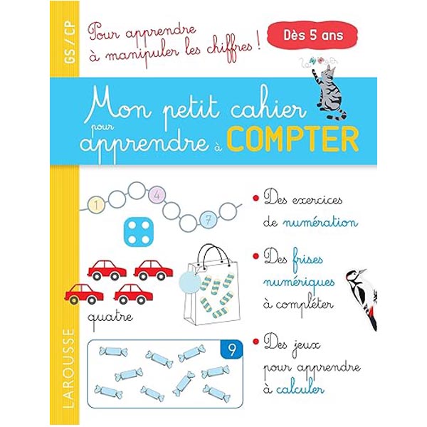 Mon petit cahier pour apprendre à compter 5 ans