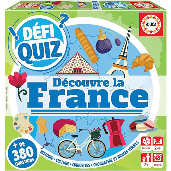 DéfiQuiz découvre la France jeu société culture générale 7 ans