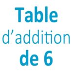 Table addition de 6