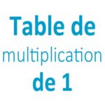 Table de multiplication de 1