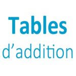 Tables d'addition