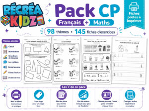 Pack fiches français maths CP Récréakidz