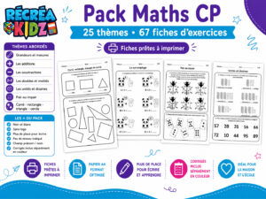 Pack Fiches Maths CP Récréakidz