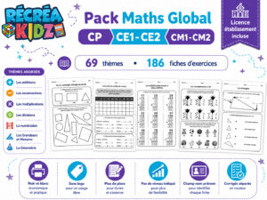 Pack fiches Maths intégral Récréakidz